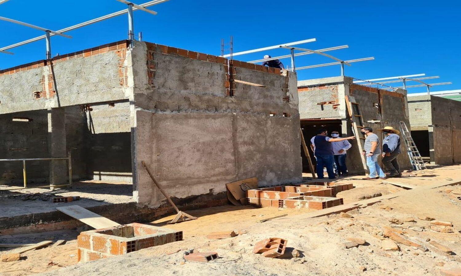 Obra do Açougue Publico em Apodi encontra-se em fase de revestimento