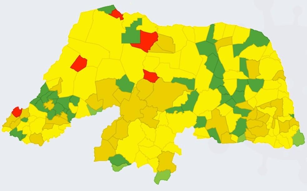 54 cidades do RN apresentam piora nos índices da pandemia e 5 estão em nível vermelho