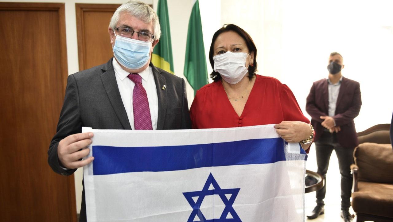 Fátima recebe embaixador de Israel e discutem parcerias entre o país e o RN
