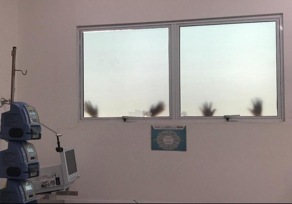 Filhas rezam todos os dias em janela de hospital por mãe internada com Covid-19 no RN