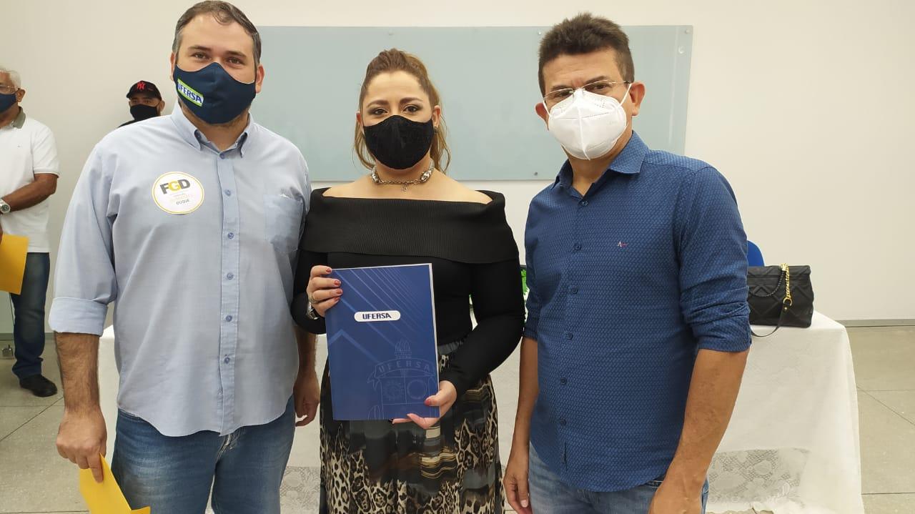 Reitora anuncia ao prefeito Juninho Alves intenção de implantação de curso de Medicina na Ufersa de Caraúbas