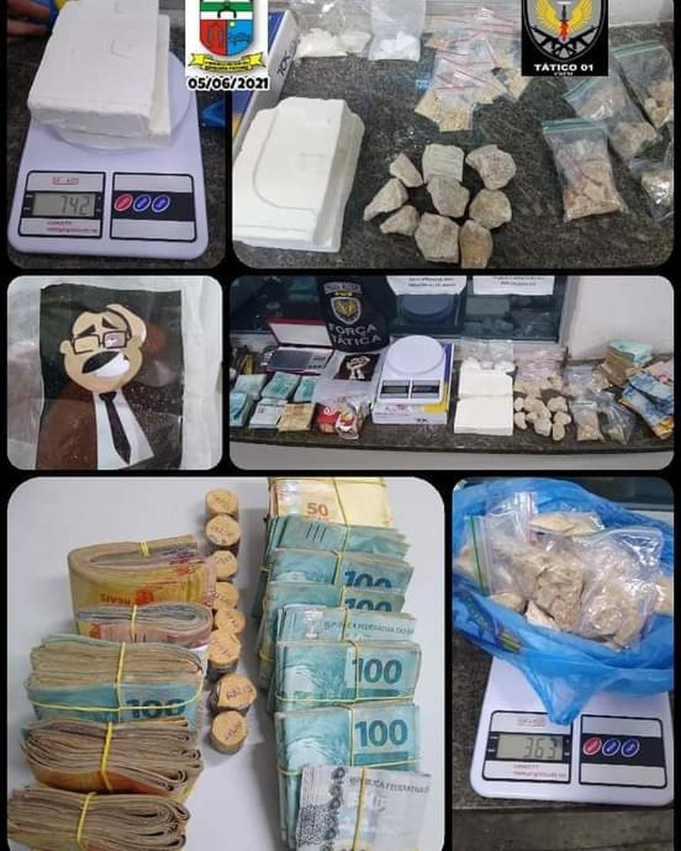 PM apreende cocaína e encontra R$ 38 mil em imóveis usados por traficantes na Zona Norte e Grande Natal