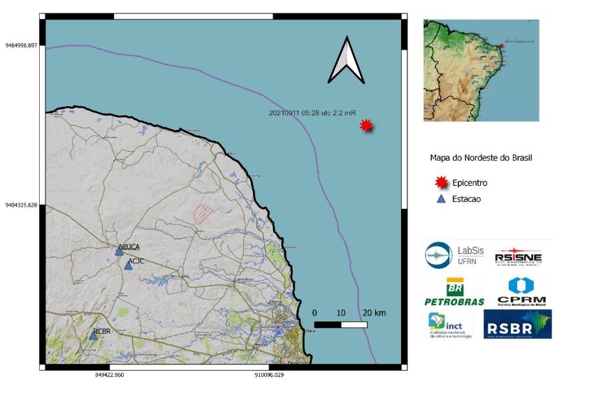 Novo tremor de terra é registrado na região litorânea do RN