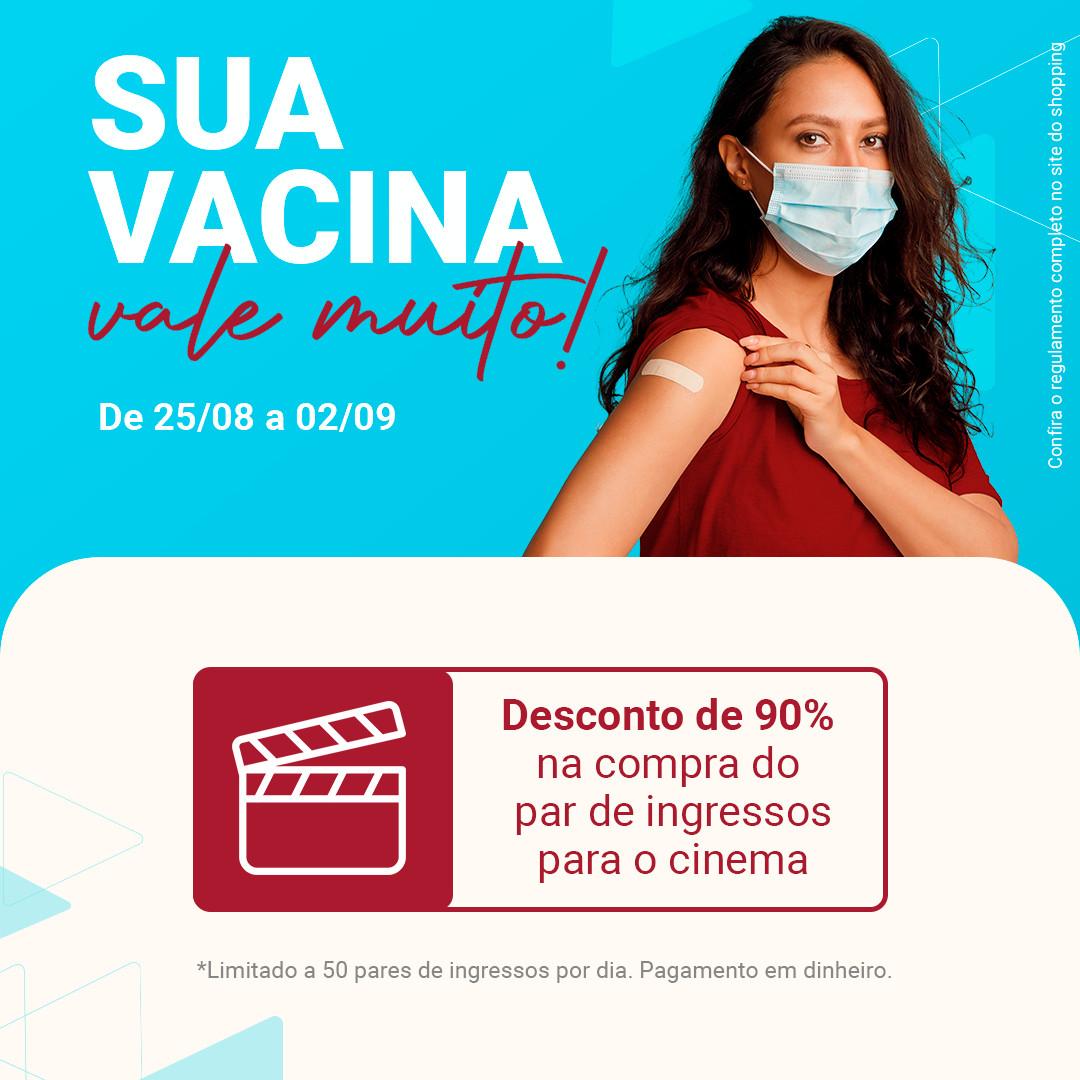 Shopping de Natal garante desconto no Cinema para quem se imunizar com a segunda dose da vacina