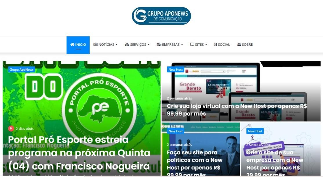 Grupo ApoNews de Comunicação lança portal próprio de informações