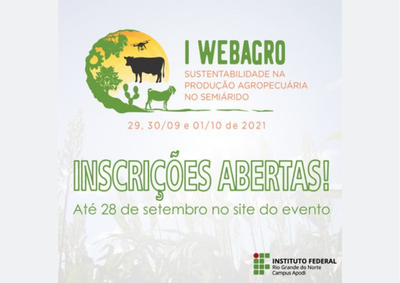IFRN Campus Apodi abre inscrições para I WebAgro com tema acerca da 