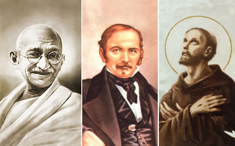 Gandhi, Kardec e o Santo de Assis