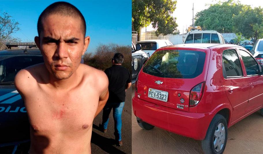 Homem é preso pela Polícia Civil, após tomar carro de assalto no Bairro no Aeroporto em Mossoró
