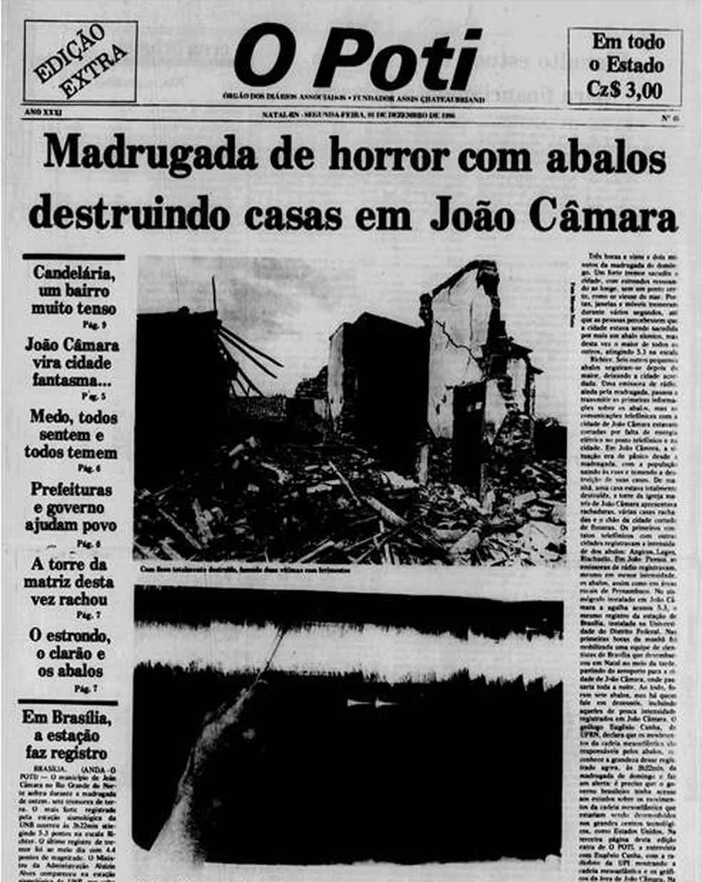 Maior tremor de terra registrado no RN completa 35 anos