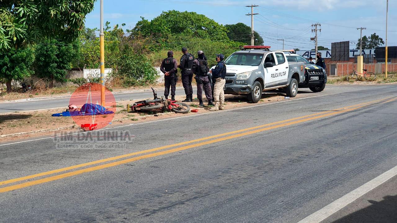 Pedreiro morre vitima de colisão moto com ônibus na BR 304 no Alto Sumaré em Mossoró