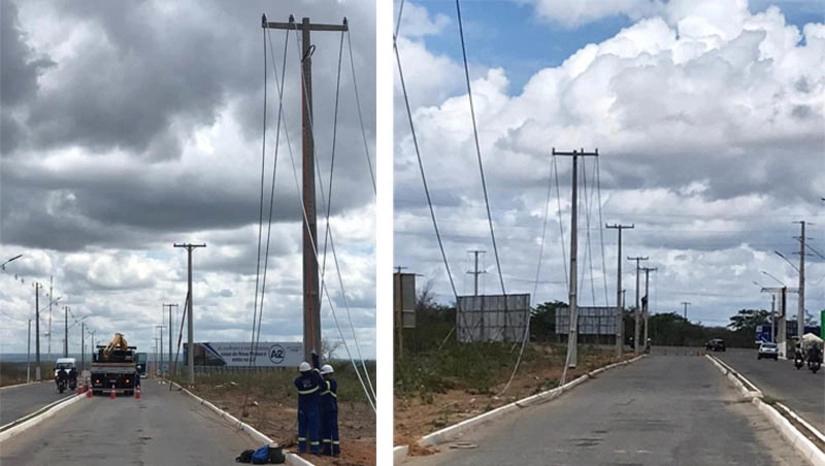 Construção de nova rede elétrica beneficia 1.900 famílias mossoroenses