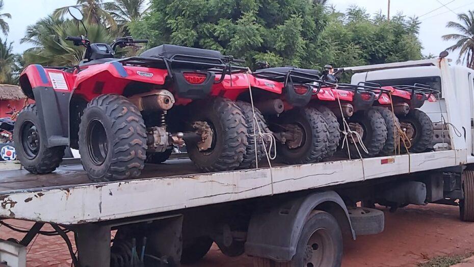 Polícia apreende 4 quadriciclos por transitarem de forma irregular em São Miguel do Gostoso