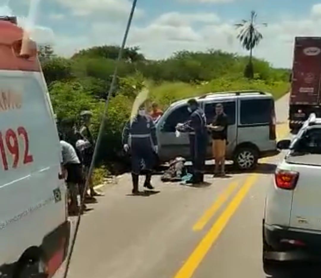 Acidente é registrado na manhã desta Sexta (29) na BR 405 em Apodi