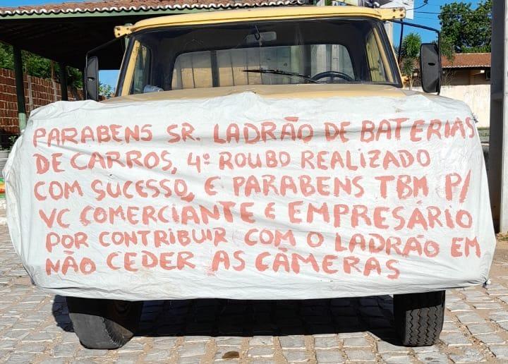 Protesto contra furto de baterias é realizado em Apodi nesta Sexta(15)