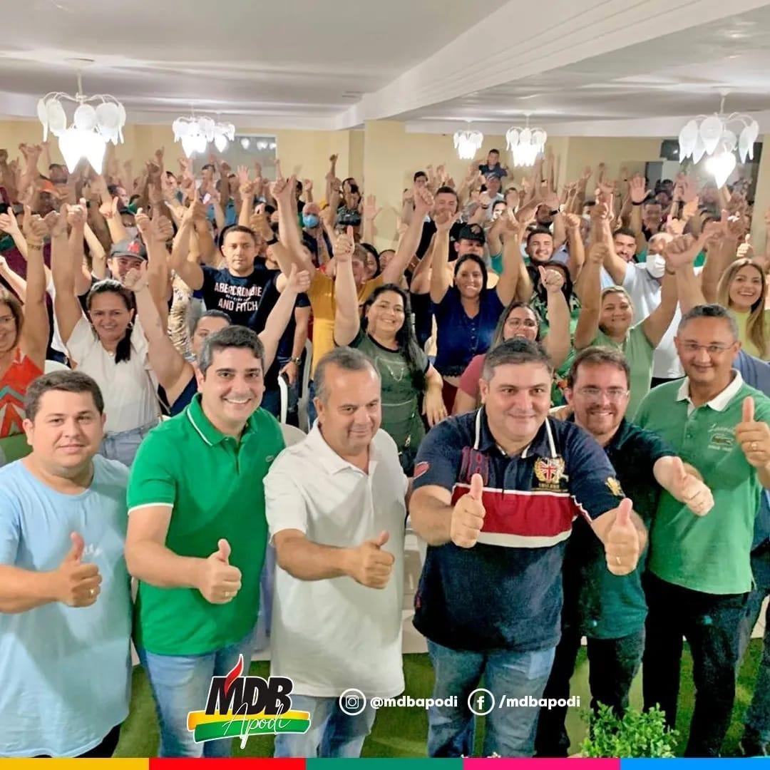 MDB Apodi recebeu nesta Segunda(16) o ex-ministro Rogério Marinho para discutir acerca de sua pré-candidatura ao Senado Federal