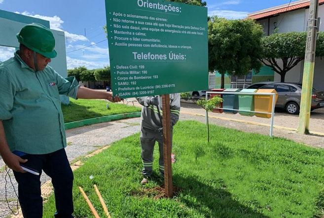 Obras da barragem e ações do PAE de Lucrécia avançam com instalação de placas