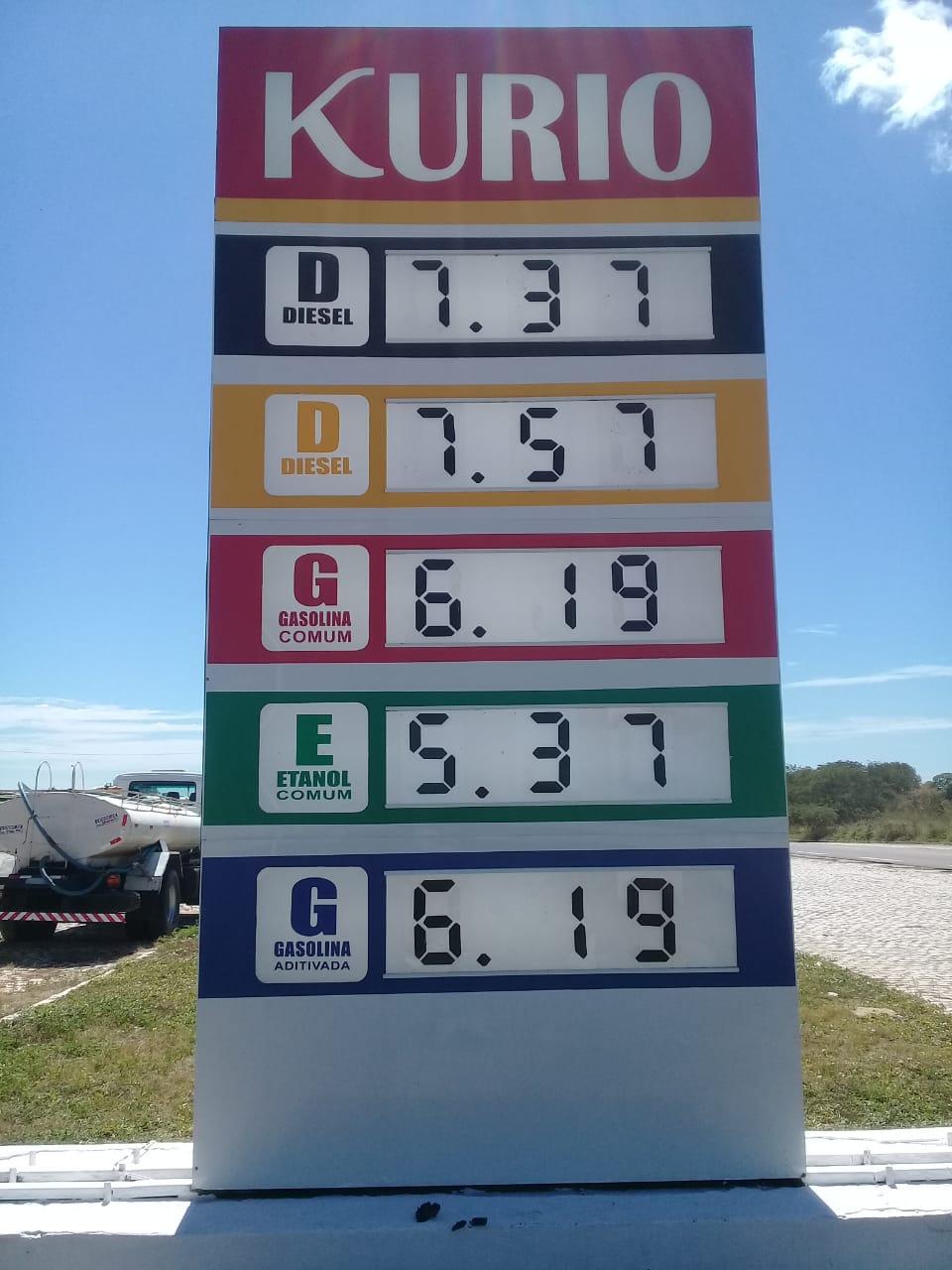 Gasolina em Apodi atinge menor preço desde o início do ano