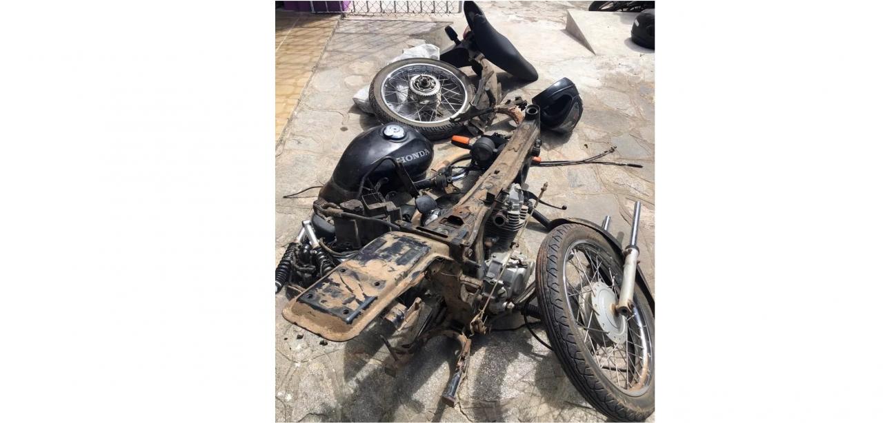 Homem é preso suspeito de roubo e desmanche de motos para venda de peças, em Mamanguape na PB
