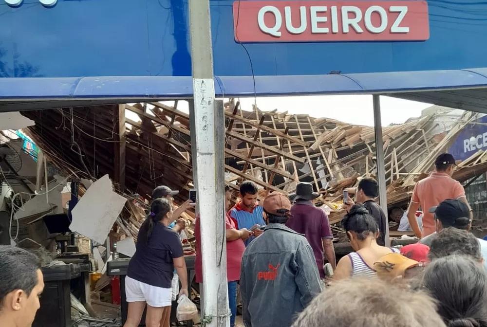 Teto de supermercado desaba e deixa feridos em município do interior do RN