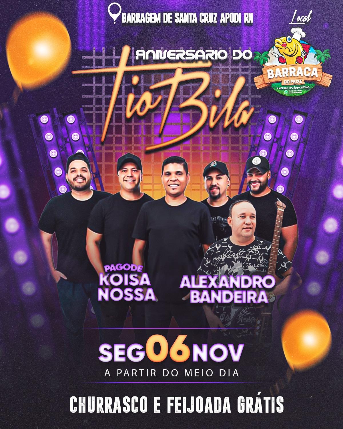 Celebre o Aniversário do Tio Bila na Barragem de Santa Cruz