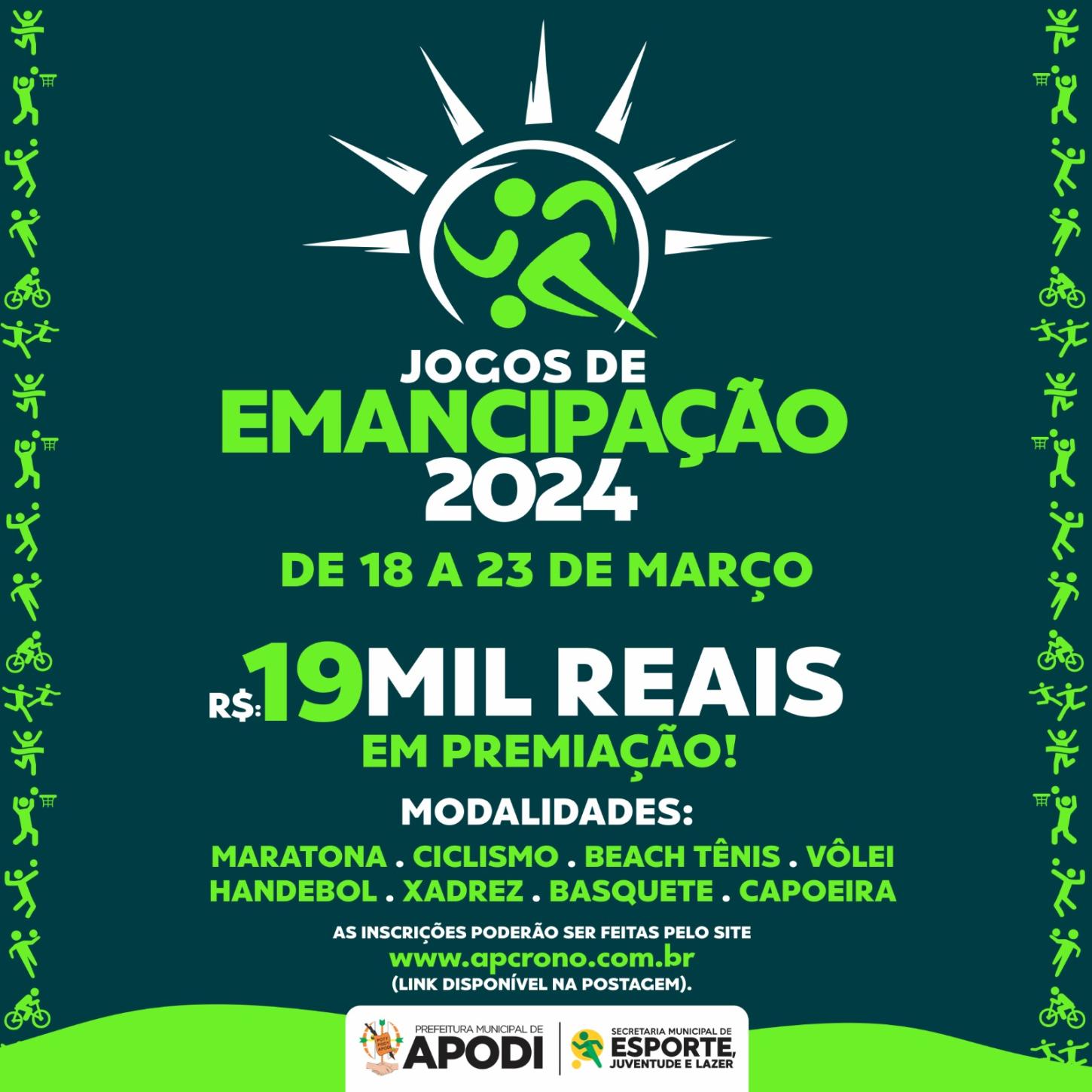 Prefeitura de Apodi promove Jogos de Emancipação 2024 com Premiação de R$ 19 Mil