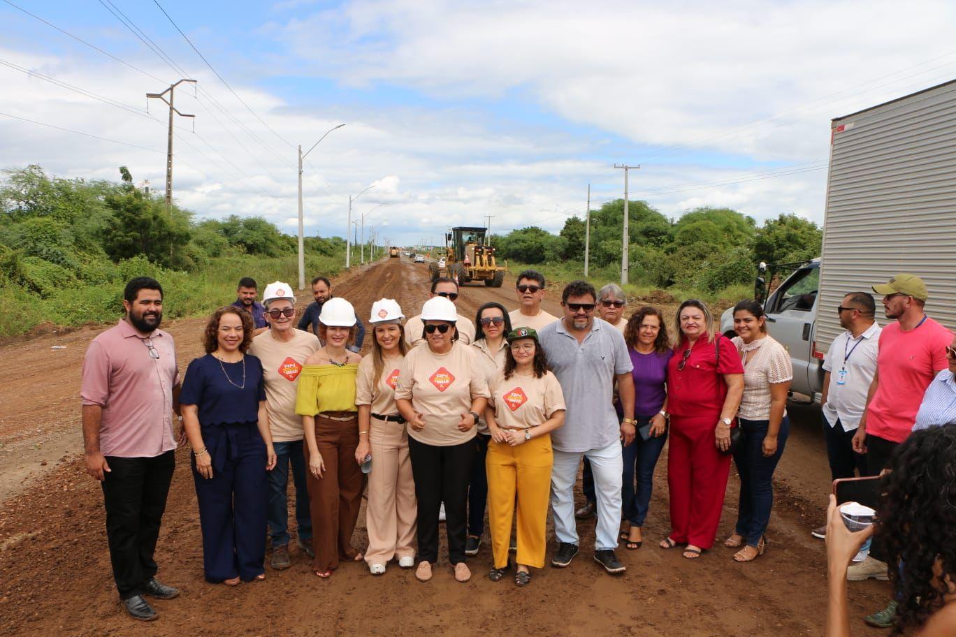 Governadora Fátima Bezerra Vistoria Obras de Recuperação da RN 117 entre Governador Dix-sept Rosado e Mossoró