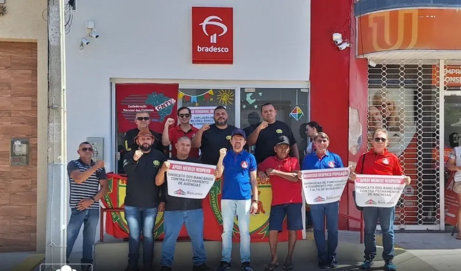 Bradesco fecha agência em Apodi: Sindicatos protestam contra desmonte no RN