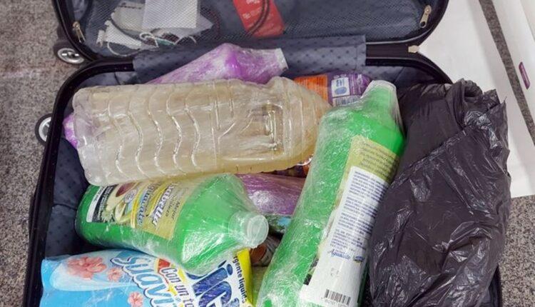 Espanhol é preso no RN ao tentar embarcar com 9,8 litros de cocaína diluída em garrafas de shampoo