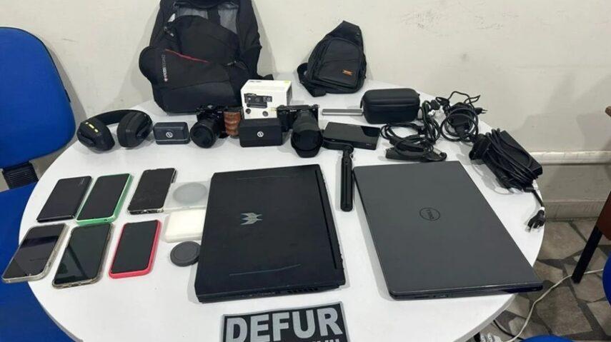 Polícia Civil recupera R$ 70 mil em equipamentos eletrônicos e prende suspeitos de receptação em Mossoró