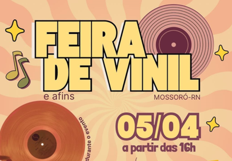 Mês do Vinil será celebrado neste sábado com edição especial da Feira do Vinil de Mossoró