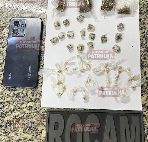 Jovem é preso por tráfico de drogas em Mossoró