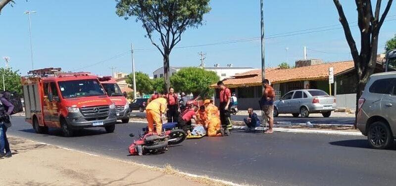 Motociclista fica ferida em acidente no bairro Aeroporto em Mossoró
