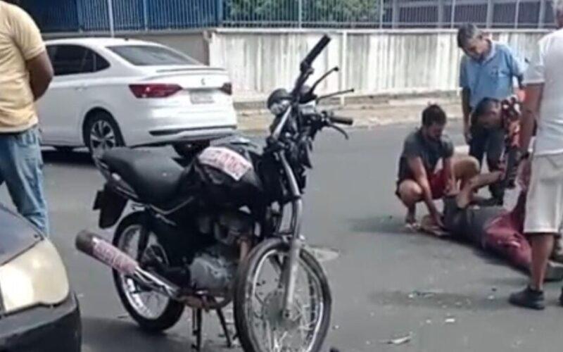 Motociclista fica ferido em acidente no bairro Nova Betânia em Mossoró
