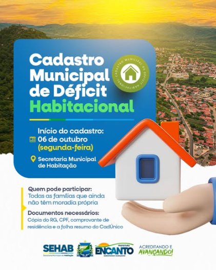 Encanto dá início ao Cadastro Municipal de Déficit Habitacional