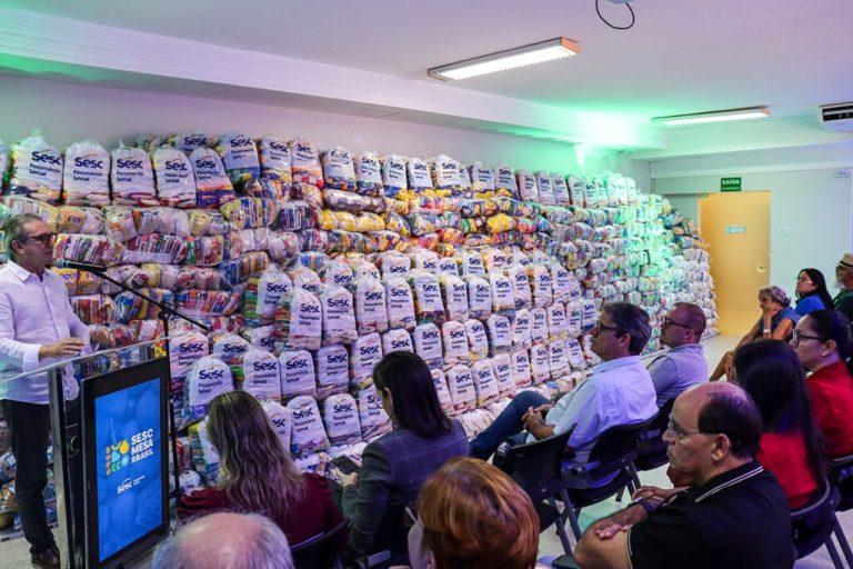Fecomércio Sesc Mesa Brasil entrega 17,5 toneladas de alimentos a entidades no RN