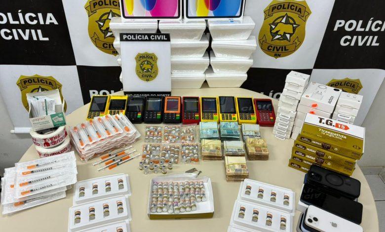 Polícia Civil e Receita Federal fecham laboratório clandestino de canetas emagrecedoras em Natal
