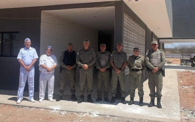 Comandante-Geral da PM visita obras da nova sede do 12º BPM em Mossoró