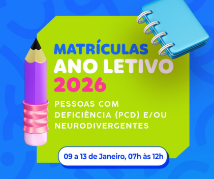 Rede municipal de Encanto inicia período de matrículas para o ano letivo de 2026