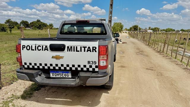 PM registra homicídio a tiros em estrada rural na comunidade de Baixa Fechada em Apodi