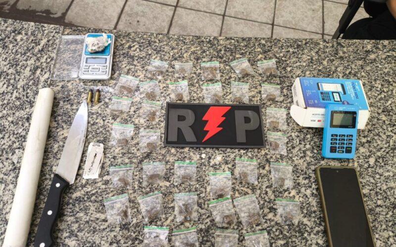 Polícia Militar flagra suspeito com drogas durante patrulhamento no Alto de São Manoel em Mossoró