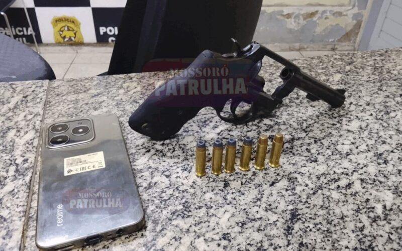 Revólver roubado de empresa de segurança em Assú é recuperado durante ação policial em Mossoró