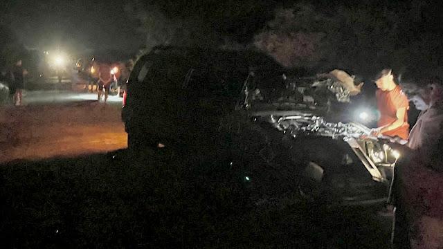 Veículo colide com vacas na RN 233 e ocupantes saem ilesos na zona rural de Apodi