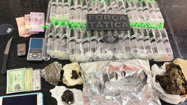 Suspeito é preso com drogas e 74 frascos de lança-perfume na zona Sul de Natal