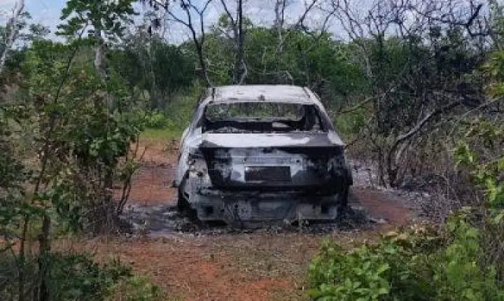 Corpo carbonizado é encontrado dentro de carro queimado na zona rural de Assú